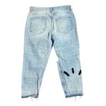ZARA  Destroyed Distressed Graffitti Jeans 36 Baggy Loose Crop Womens Mens Unisex Photo 6