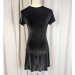 American Vintage 90s Vintage MG Apparel Velvet Scoop Neck Short Sleeve Mini Dress Black Small Photo 12
