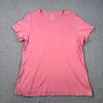 Duluth Trading Co. Short Sleeve Tee Shirt Women's 1X Pink Crew Neck Cotton Photo 0