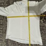 Athleta  Women’s Size S Ivory Cream Cozy Soft Rise V-Neck Sweatshirt Photo 6