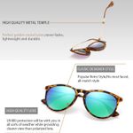 Sunglasses Womens Men Polarized UV Protection Trendy Vintage Retro Round Mirrored Lens Sunglasses For Women Photo 4