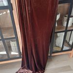 Revelry Riley Convertible Velvet Dress gown rust off shoulder maxi fit flare Orange Size 14 Photo 6