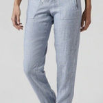 Athleta Blue Chambray Cabo Linen Jogger Pants Photo 0