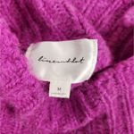 Line and Dot  Bennett Sweater in Plum Size Medium Turtleneck Long Sleeve Knit Photo 10