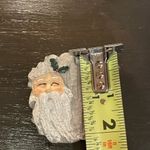 Papel Giftware Natural impressions carved look Santa Clause brooch Vntg Gray Photo 3