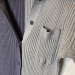STAUD  Milton Fama Gray Colorblock Ribbed Long Sleeve Shirt S Photo 5