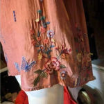 Johnny Was  Aimee Puff Sleeve Peasant Top In Pink Floral embroidered Size Small. Photo 13
