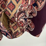 Chico's Patch Print Coat Size 3 Petite Paisley Fall Jacket Photo 14