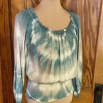 Scrapwork Earthy boho hippie tie dye blouse Tan Size M Photo 6