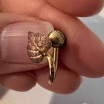 Vintage Black Hills Gold Pink Leaf Clip On Earring One Only No Pair 12K Photo 0