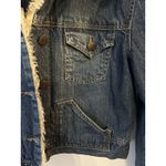 Aeropostale VTG  90's Women Junior XL Faux Fur Trim Blue Denim Trucker Jacket EUC Photo 3