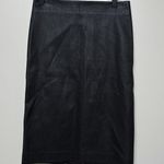 Theory  Womens Skirt 4  Black 100% Lamb Leather Bristol Skinny Pencil Knee Length Photo 0