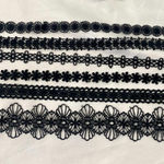 Early 2000's Gothic Whimsygoth Black Lace Choker Collar Necklaces Lot of 6 Photo 0