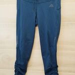 Adidas {S} Women's Running Climalite Ruched Leg Dark Teal Back Waistband Pocket Photo 0