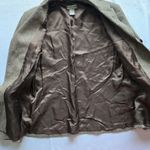 Laura Leigh Ltd. Brown Blazer Wool Blend Structured Shoulders Size 12 Photo 9