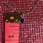 Boutique September Birthstone Necklace Blue Bling Rhinestone Birthday Zodiac Month gift Photo 6