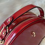 Women's Patent Leather Top Handle Purse Elegant Handbag Red Photo 3