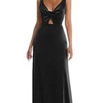 Lovely Twist Front Velvet Cutout Maxi Black Size 2 New Photo 0