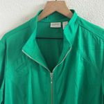 Chico's Zenergy Green Front Zip Jacket Half Sleeve Athelisure Active Sporty 3/XL Photo 3