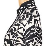 Jones New York Black and White abstract zebra zipper sweater jacket. Large. EUC Photo 6