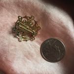 Vintage Gold Moonstone Rhinestone Scatter Brooch Photo 3