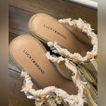 Lucky Brand  Blue and Tan Woven Wedges Sz 7.5 Photo 7