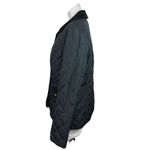 Charter Club Navy Corduroy Trim Snap Buttons Quilted Puffer Coat Jacket Sz M Photo 1