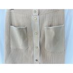 Maje  Jarina Ribbed Knit Mini Skirt Beige Pockets Parisian Women’s Size 40 Large Photo 9