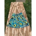 S.L.B‎ abstract women's skirt XL Retro Blue Green Swirl Summer Photo 4