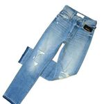 NWT Mother Superior High Waisted Hiker Hover Undone Hem in On My Knees Jeans 24 Photo 0