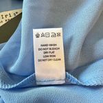 Iris basic Iris Periwinkle Blue Cropped Tie Waist Button Front Ruffle Blouse size 1X NWT Photo 9