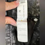 Refuge Denim Acid Wash Black Denim High Waisted Belted Skirt Size Medium Photo 7