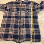 Vintage Zip Up Plaid Flannel Shirt Shacket Women’s Size Large 2 Chest Pockets Photo 7