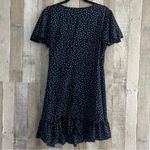 Relipop  Short Sleeve Blue Polka Dot Ruffle Mini Wrap Dress Junior Large Like New Photo 5