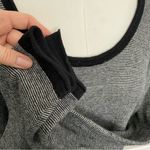 Vintage Pashoot Tunic Sweater Striped Lightweight Pockets Lagenlook Black White Size M Photo 2