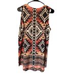 Vocal Women's Sleeveless Designed Tan & Black Top Photo 2