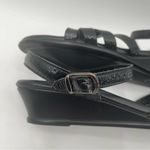 SAS Sandals 9.5 SLIM Strippy Quarter Strap Wedge Black Patent Leather 9.5 SLIM Photo 8