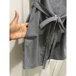 frame denim Frame Black Gingham Belted Button Front Shirt Dress Sz XS Photo 4