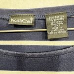 NorthCrest Navy Blue and White Striped Casual Top Nautical Cotton Blend Knit 2X Photo 2