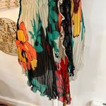 Alberto Makali Vintage Y2K Floral Pleated Ruffle Mini Dress Designer Evening M Photo 3