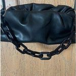 Expressions NYC Vegan Leather Black Crossbody Puff Clutch Purse with Chain Photo 0