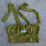 Princess Polly  Green Crop Top Photo 0