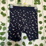 SKIMS NWOT  cotton Ribbed Biker Shorts Navy With Floral Print Size XS Photo 0