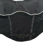 Privy Black Rhinestone Faux Corset Top Photo 4