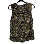 Lucky Brand Size Large Dark Ditzy Floral Tank Top Inlet Lace Black Boho Prairie Photo 4