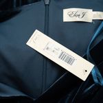 Eliza J . Ruched Short Sleeve Velvet Jumpsuit. Photo 13