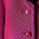 Givenchy Vintage  Boutiques Fuchsia Quilted Coat Velvet Collar Japan Sz 38‎ Photo 4