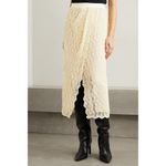 Isabel Marant  Evelina Faux Wrap Cotton Guipure Lace Midi Skirt in‎ Ecru Photo 1