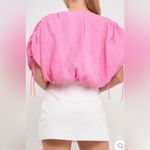 Endless Rose  Pink Textured Crop Top Photo 1