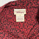Worthington Vintage 90s  Red Black Abstract Button Blouse Photo 3